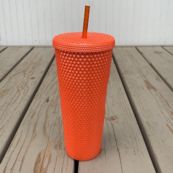 Orange Studded Starbucks Cup 24 oz tumbler - Picture 4 of 9